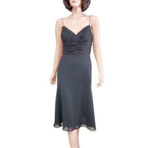 Jones Wear Black Chiffon Cocktail Dress